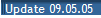 Update 09.05.05